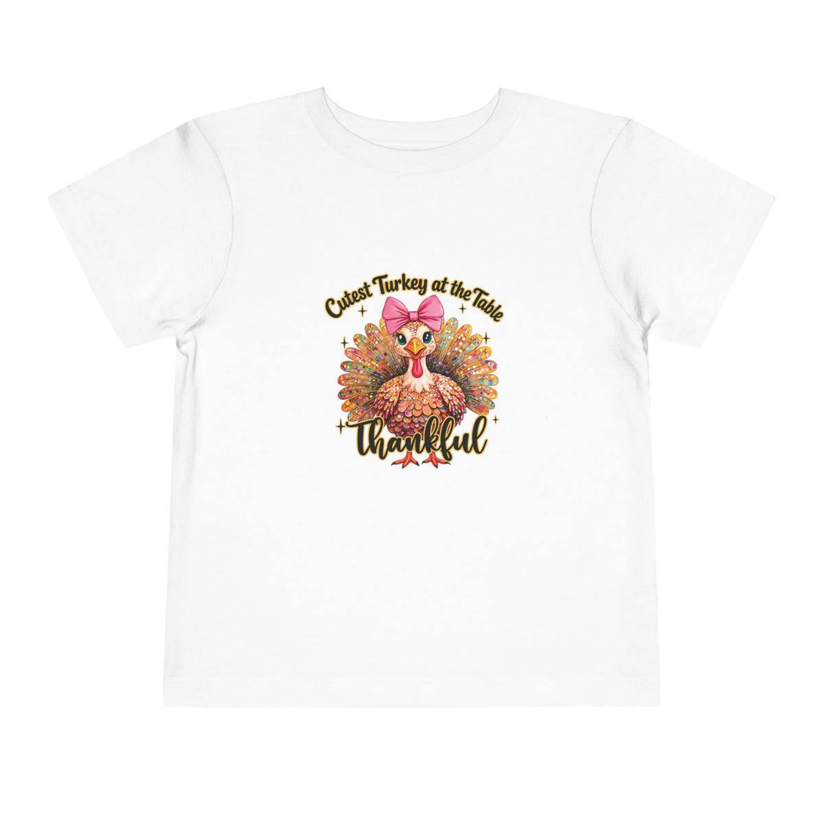 Glitter Turkey Thanksgiving Tee – Toddler
