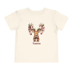 Coquette Reindeer Christmas Personalized Tee – Toddler