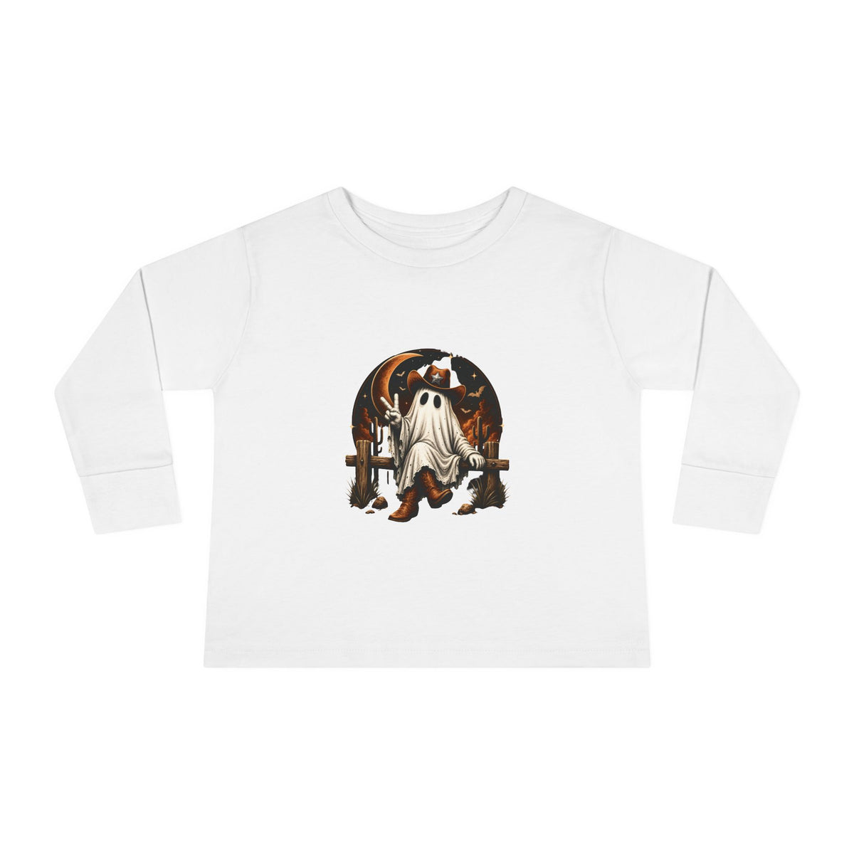 Western Ghost Cowboy Halloween Long Sleeve – Toddler