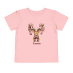 Coquette Reindeer Christmas Personalized Tee – Toddler
