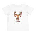 Coquette Reindeer Christmas Personalized Tee – Toddler