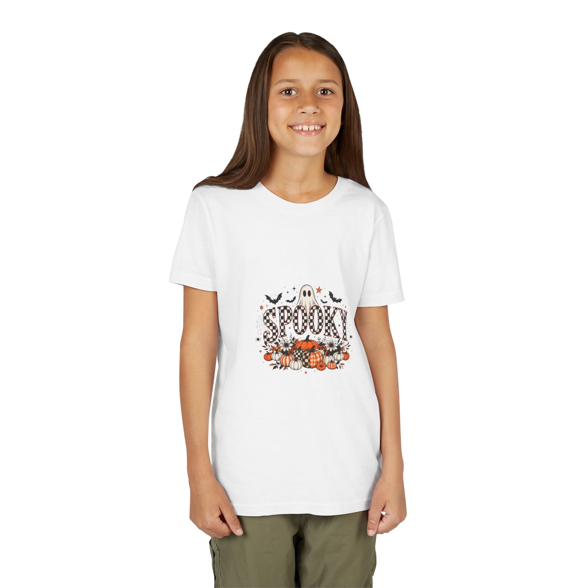 Youth Spooky Ghost Halloween Graphic Tee