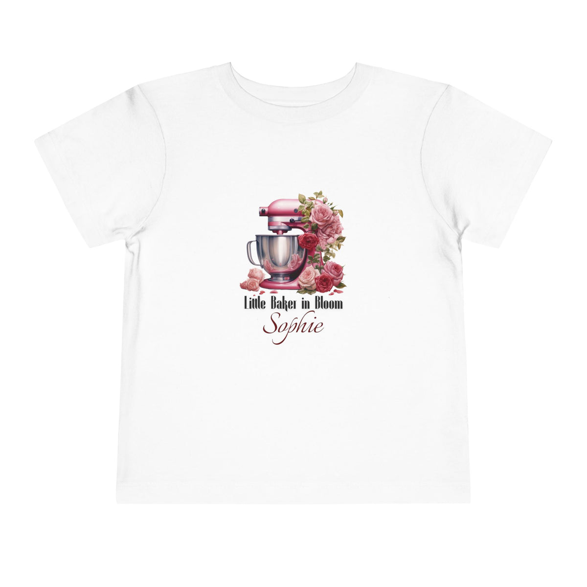 Little Baker In Bloom Personalized Tee – Toddler