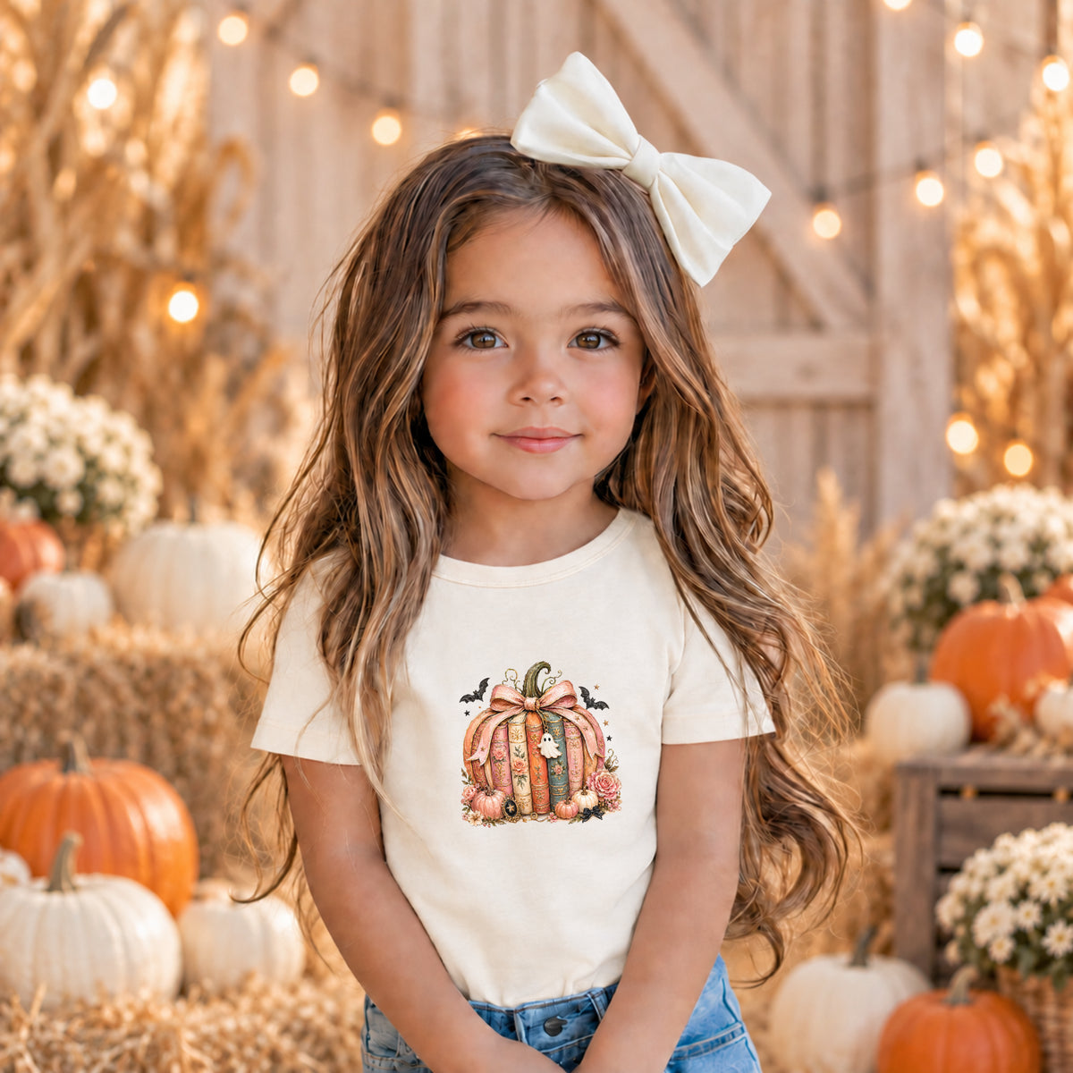 Book Lover Pumpkin Halloween Tee – Toddler