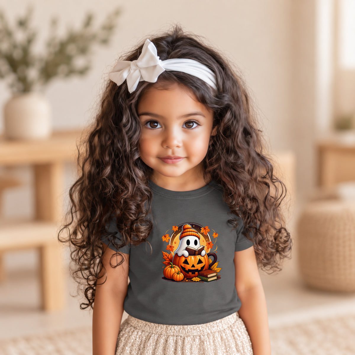 Fall Reading Ghost Halloween Tee – Toddler