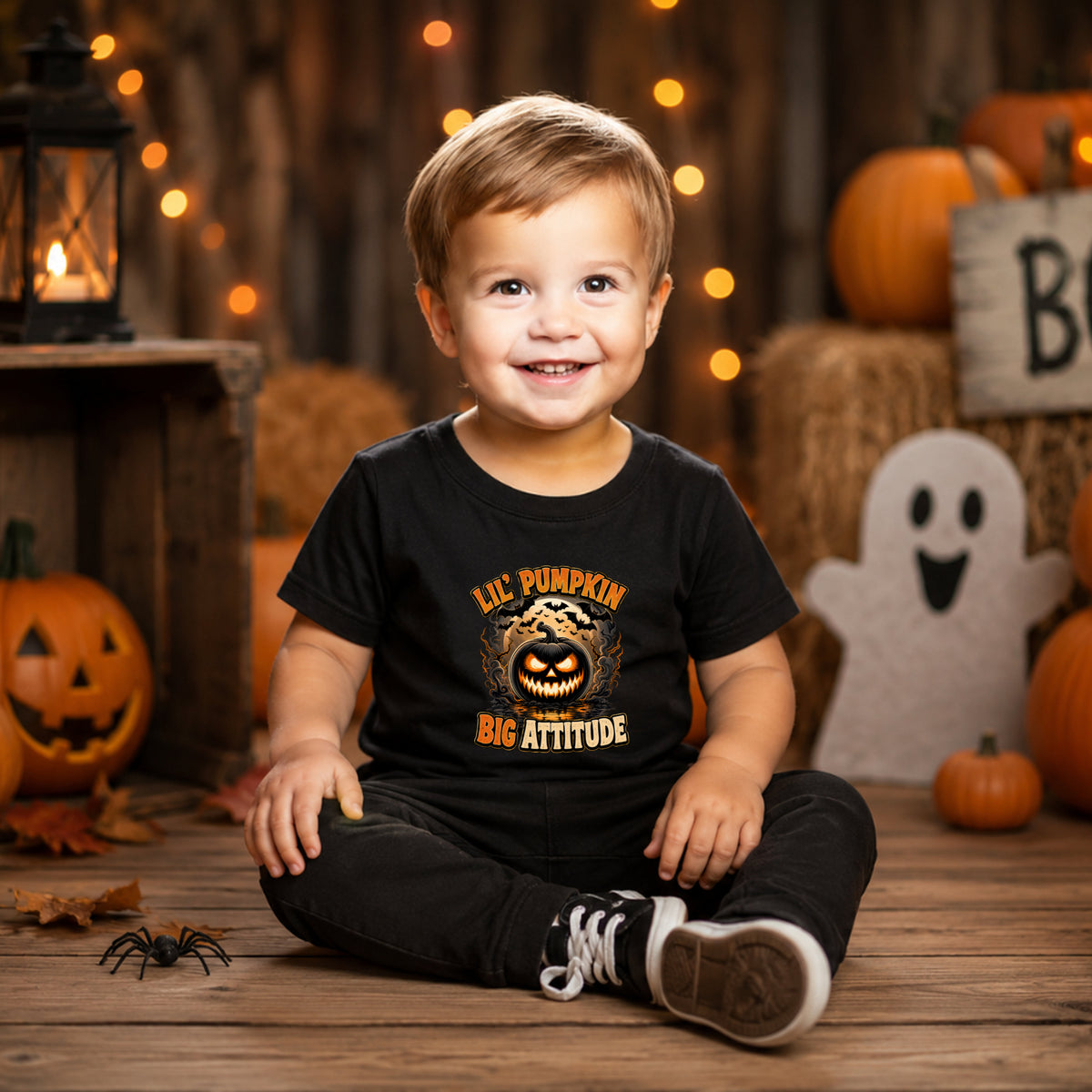 Spooky Scary Pumpkin Halloween Tee – Toddler