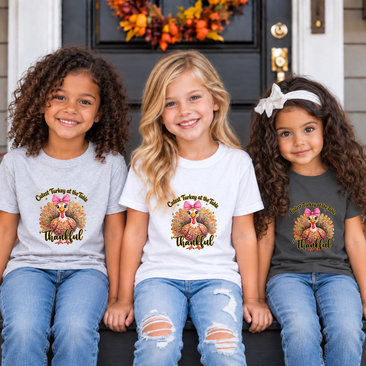 Glitter Turkey Thanksgiving Tee – Toddler
