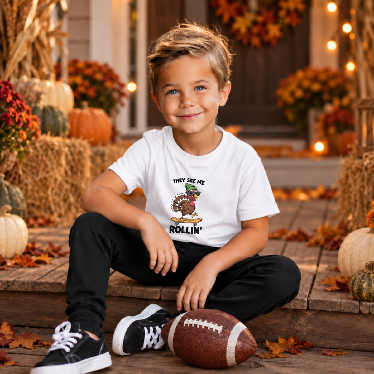 Funny Turkey Thanksgiving Tee – Toddler