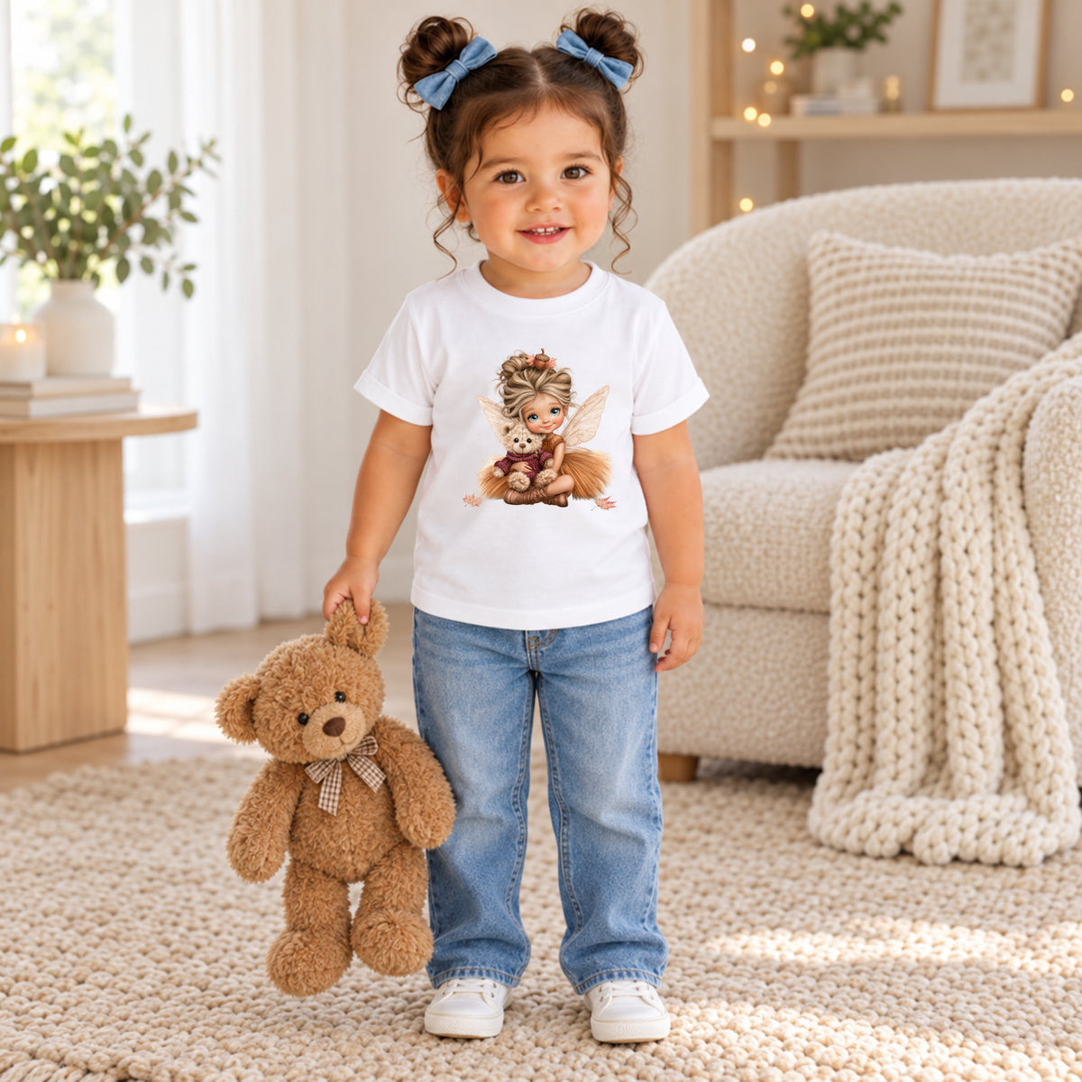 Fairy & Teddy Bear Fall 3 Tee – Toddler