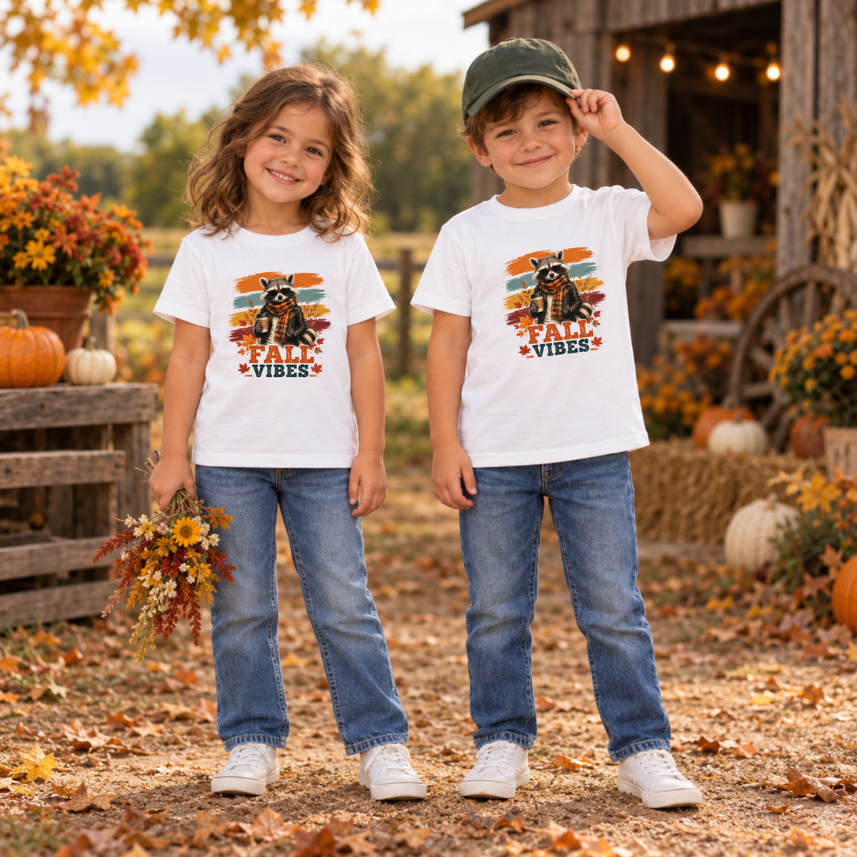 Cool Raccoon Fall Tee – Toddler