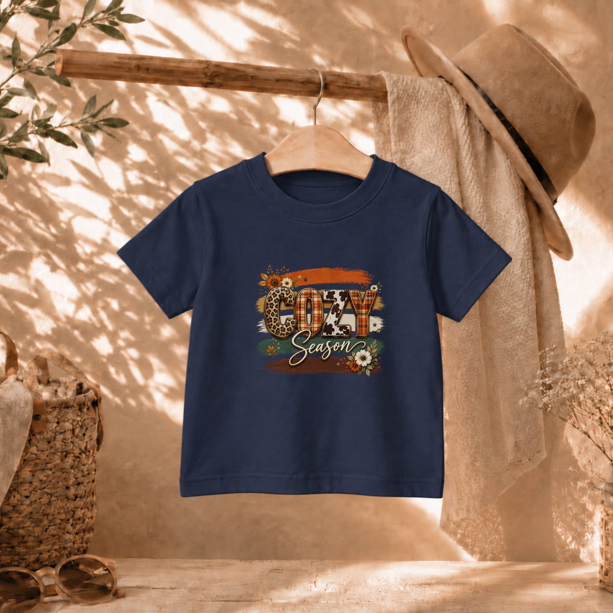 Leopard Cow Print Fall Tee – Toddler