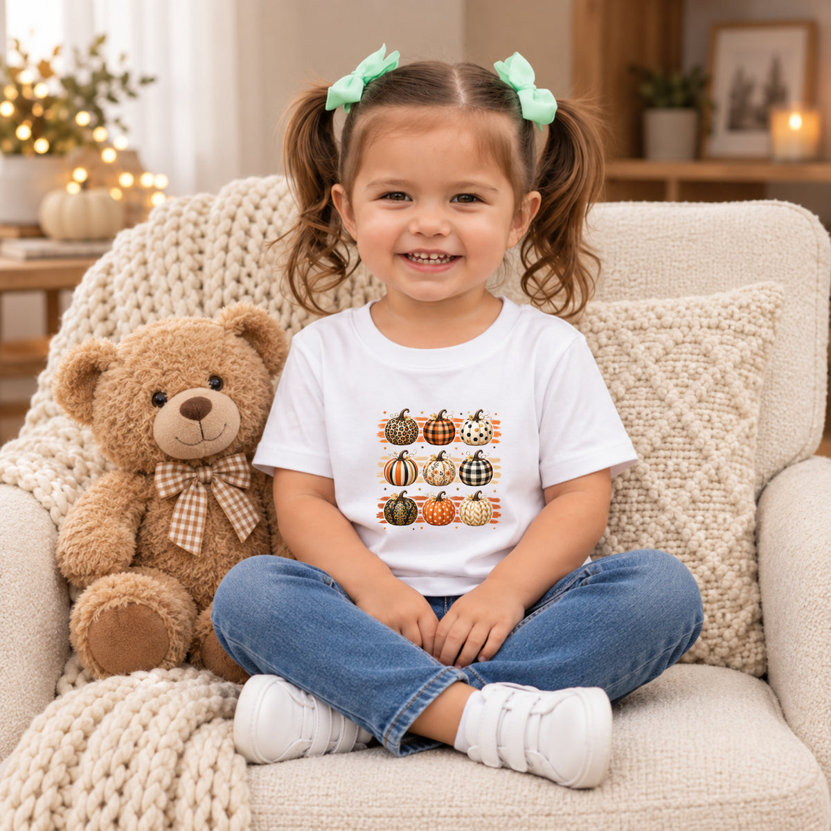 Patterned Pumpkin Fall Tee – Toddler