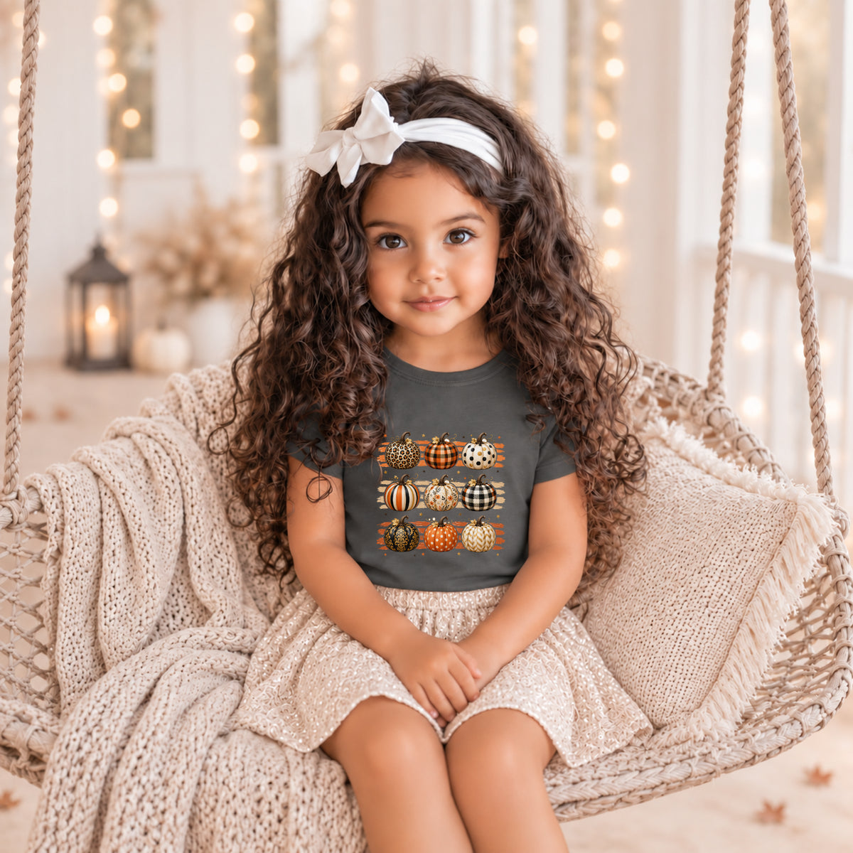 Patterned Pumpkin Fall Tee – Toddler
