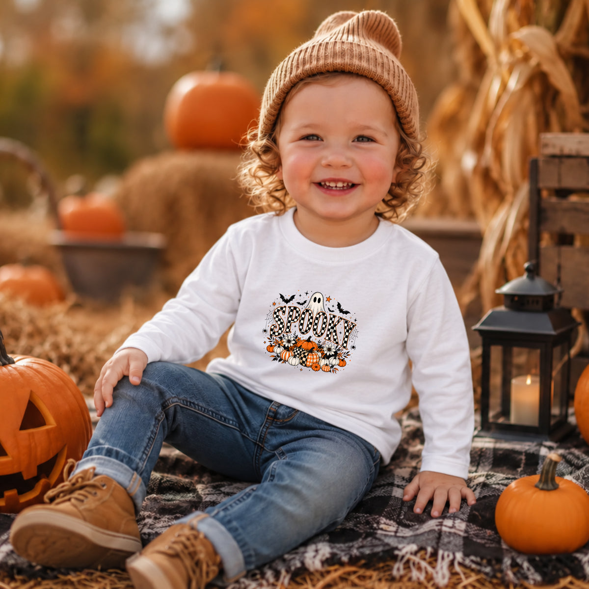 Spooky Ghost Halloween Long Sleeve – Toddler