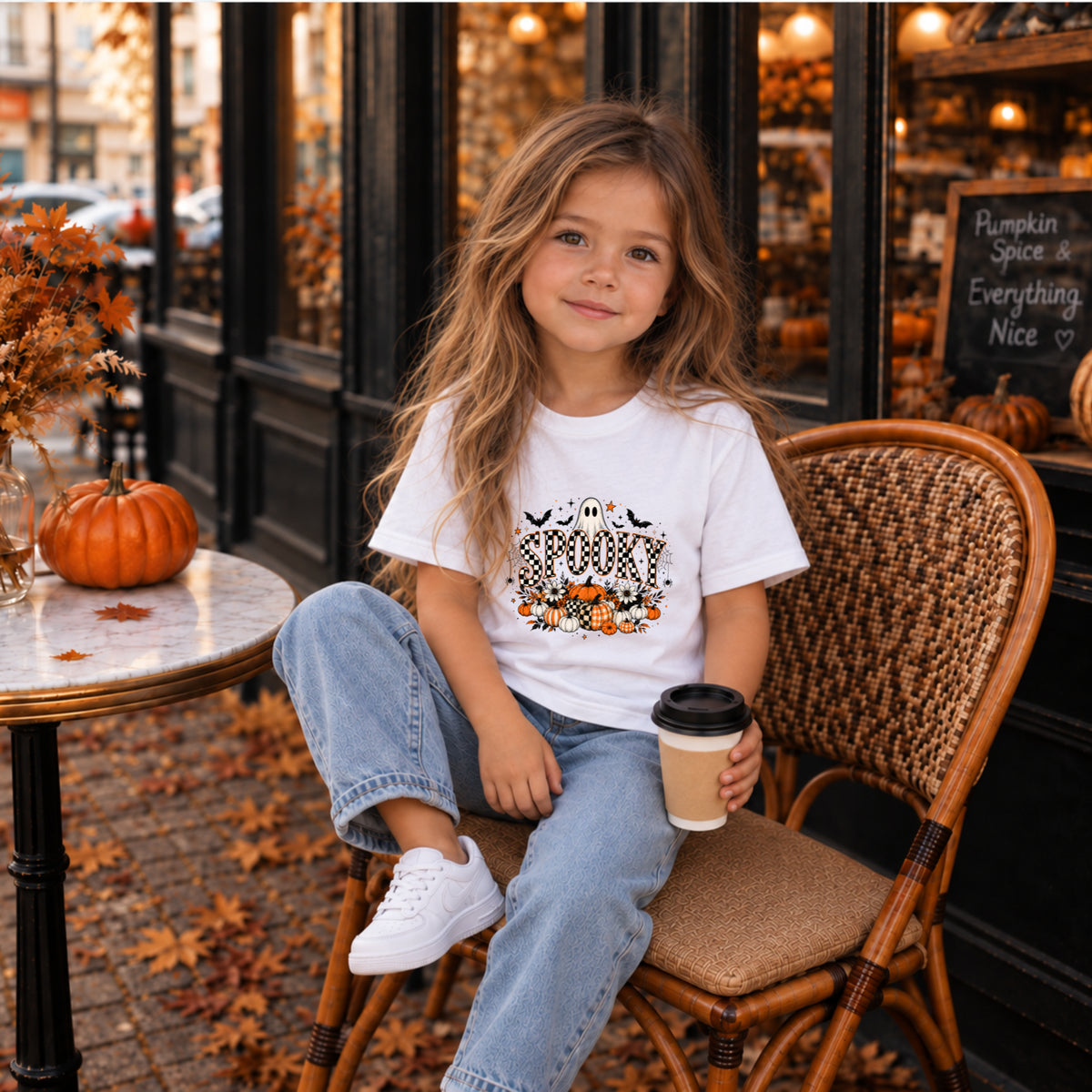 Spooky Ghost Halloween Tee – Youth