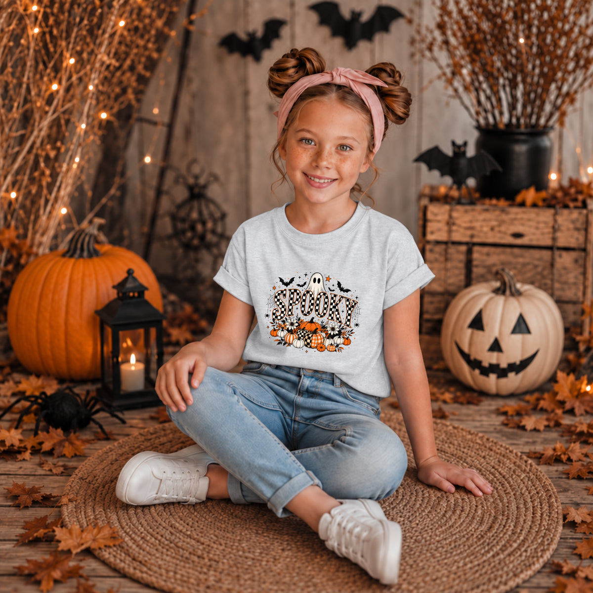 Spooky Ghost Halloween Tee – Youth