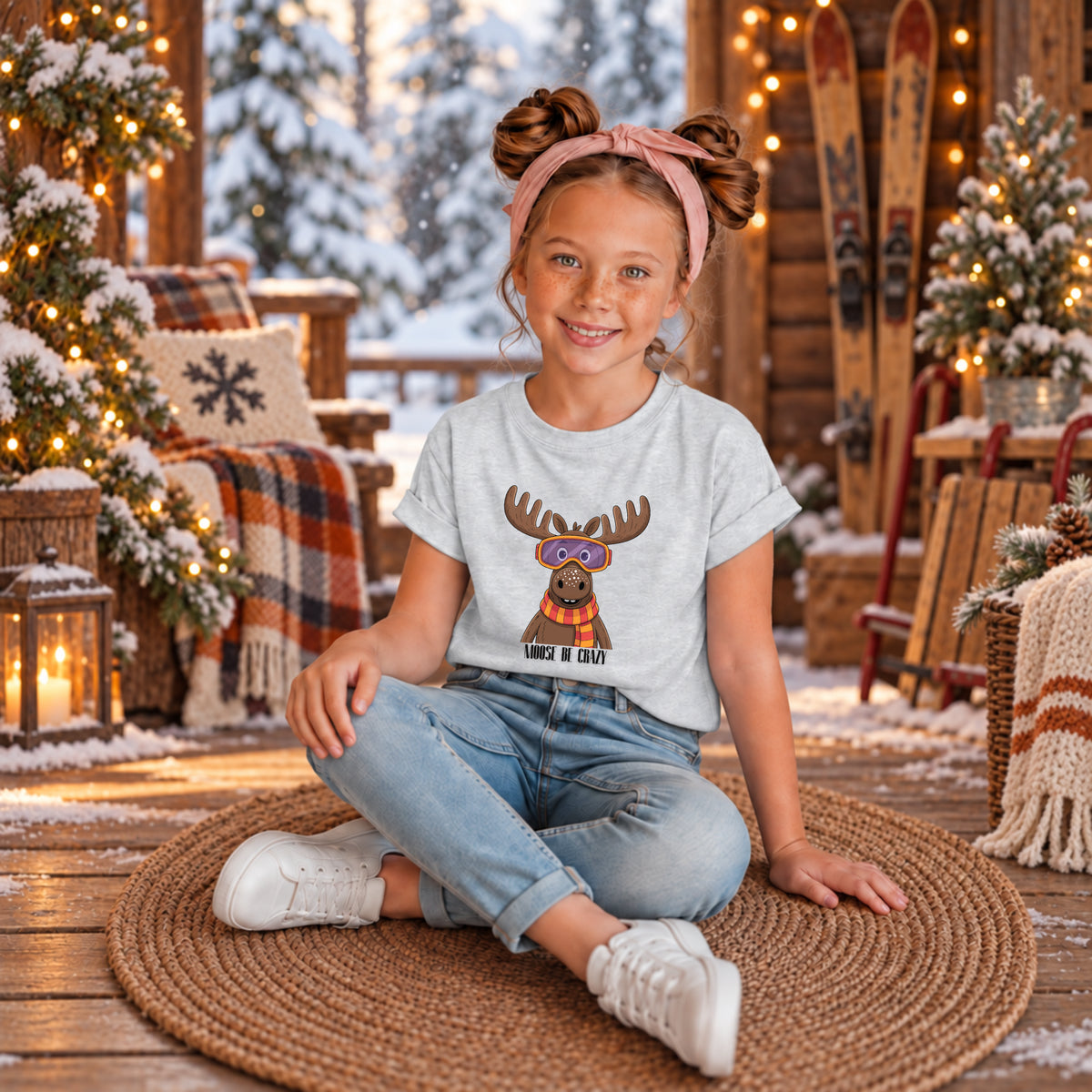 Moose Be Crazy Funny Tee – Youth
