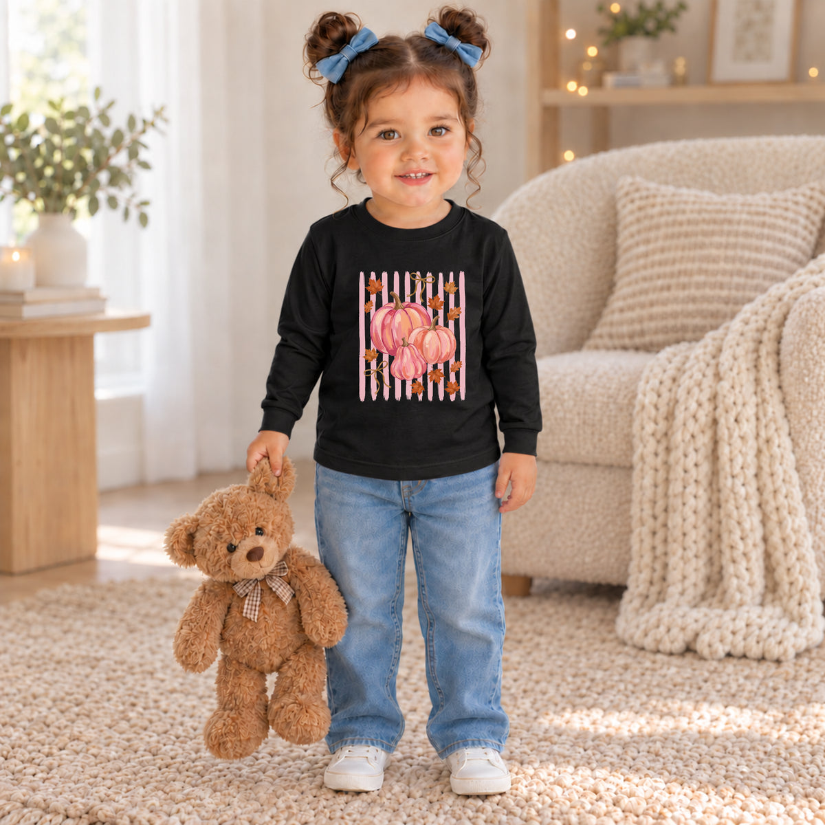 Preppy Pumpkin Fall Long Sleeve – Toddler
