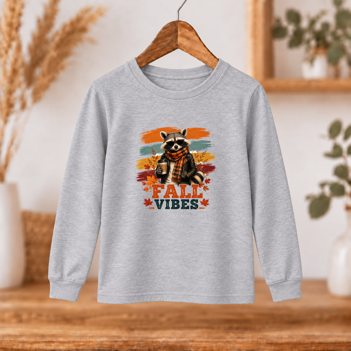 Cool Raccoon Fall Long Sleeve – Toddler