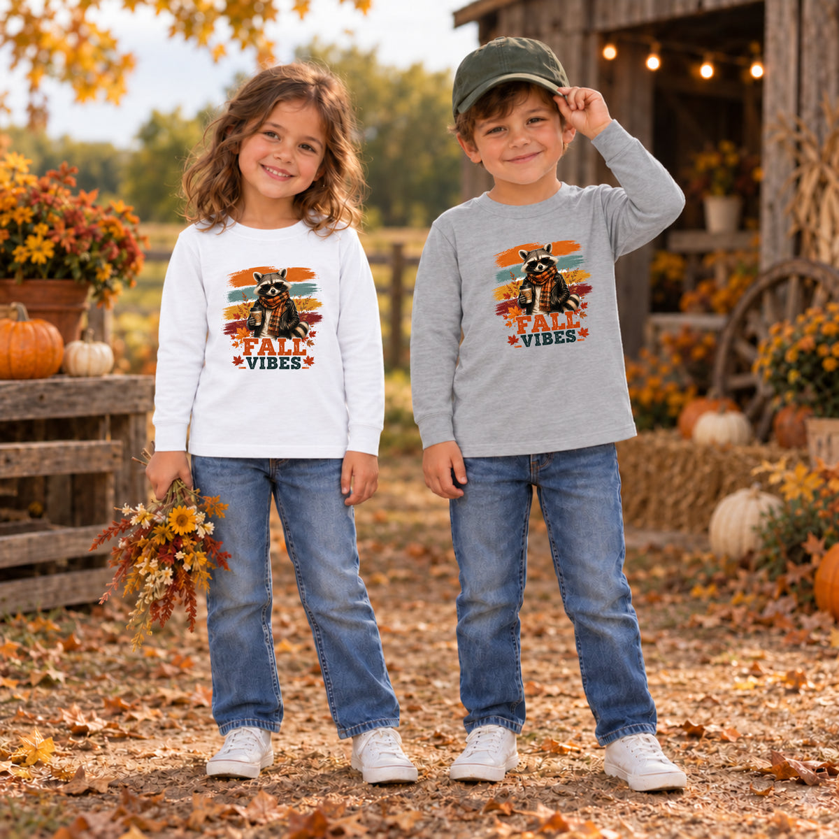 Cool Raccoon Fall Long Sleeve – Toddler