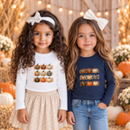 Patterned Pumpkin Fall Long Sleeve – Toddler