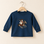 Cowboy Skeleton Horse Halloween Long Sleeve – Toddler