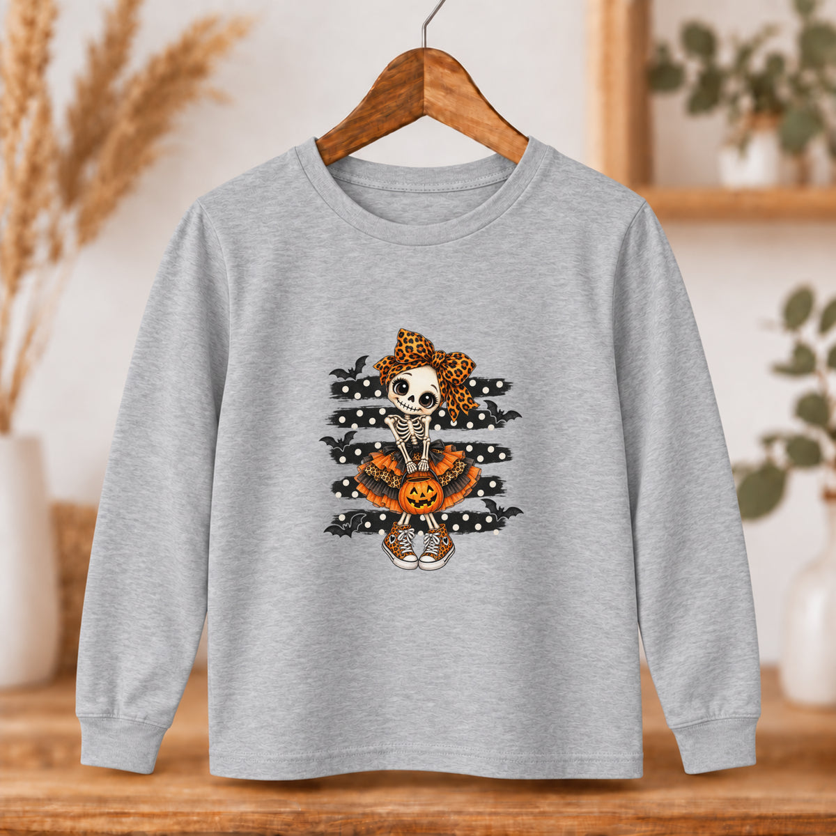 Skeleton Girl Halloween Long Sleeve – Toddler