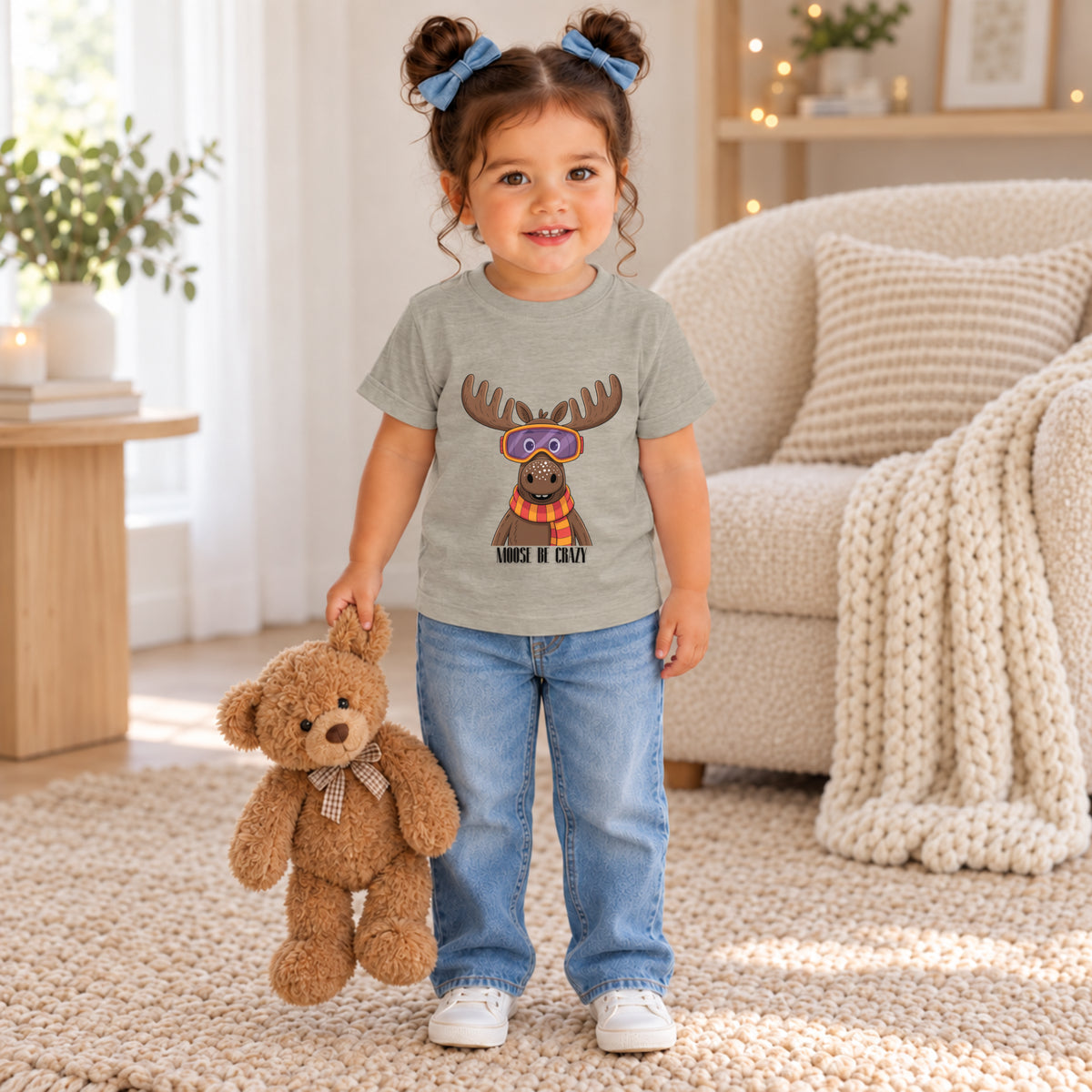 Moose Be Crazy Funny Tee – Toddler