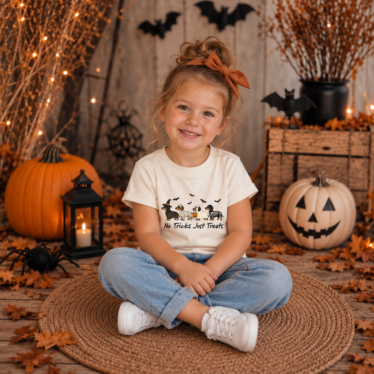 Dachshund Trick or Treat Halloween Tee – Toddler
