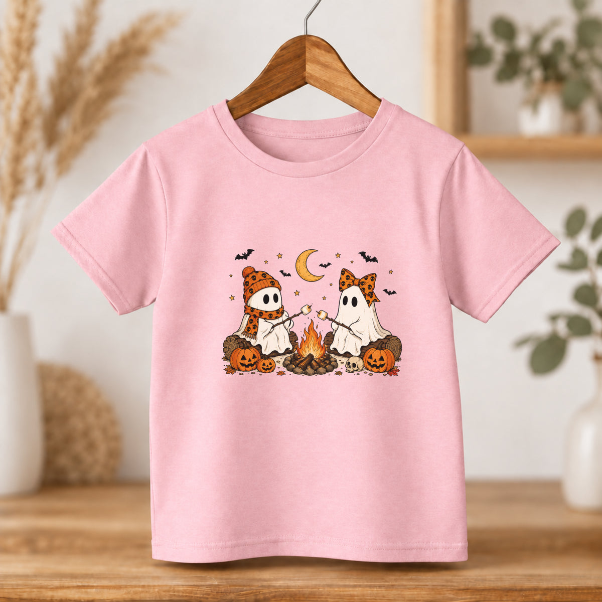 Ghost Camping Halloween Tee – Toddler