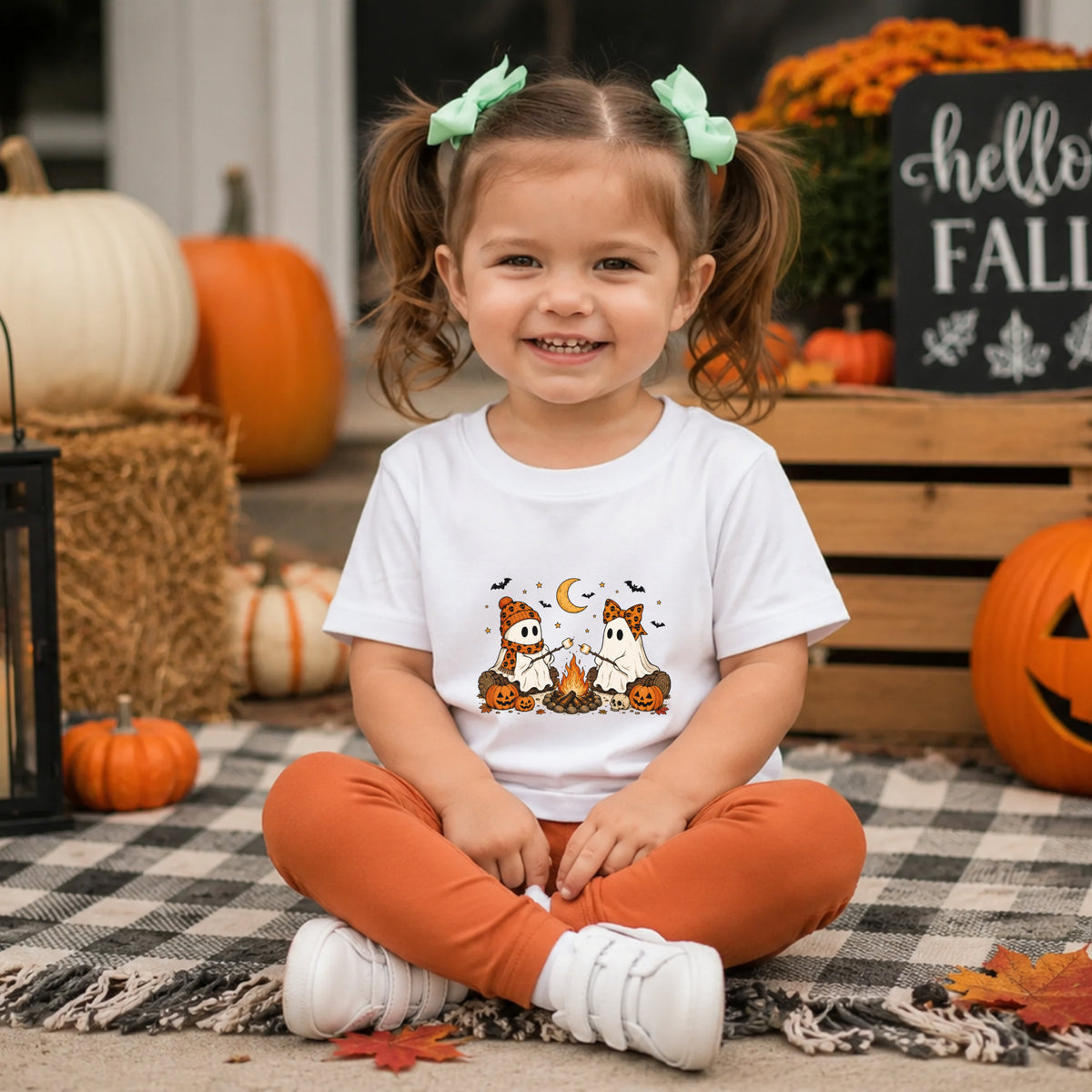 Ghost Camping Halloween Tee – Toddler