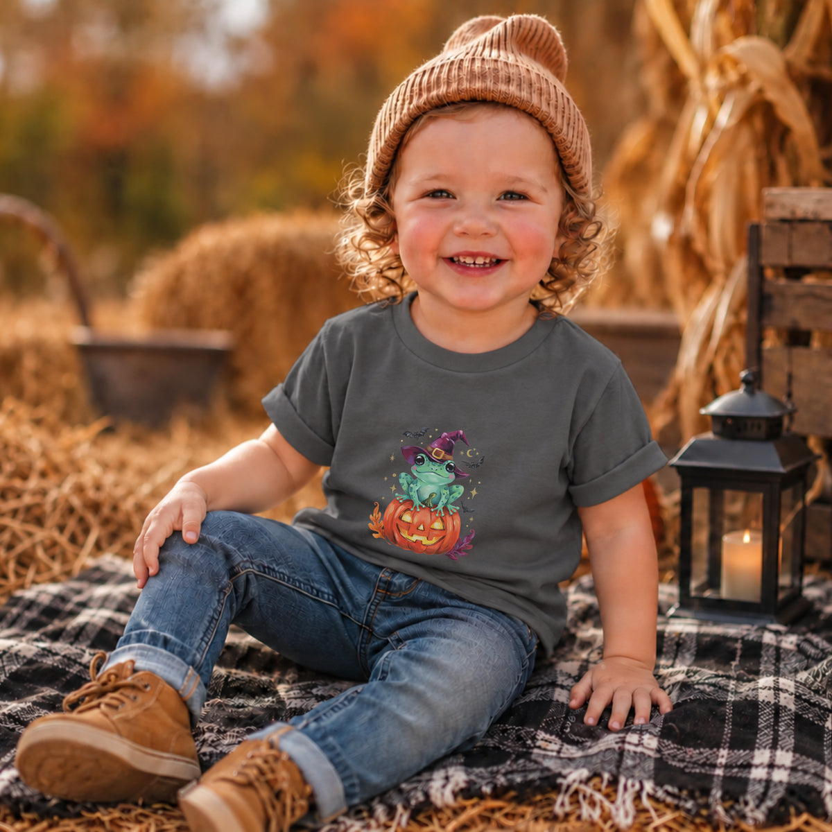 Witch Frog Halloween Tee – Toddler