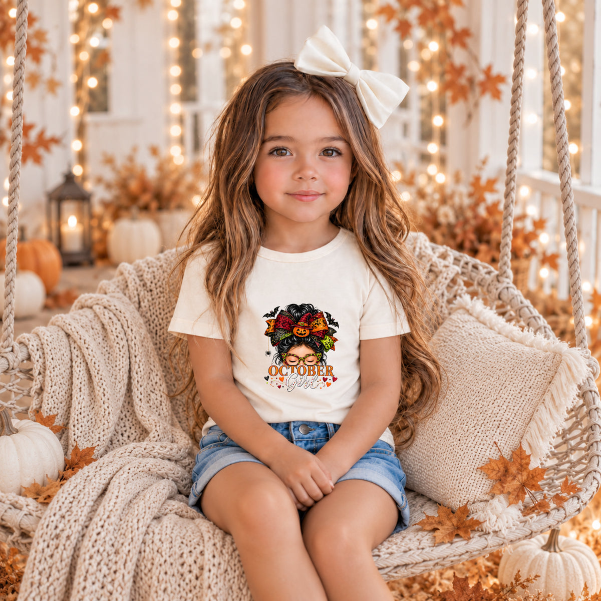 Messy Bun Girl Halloween Tee – Toddler