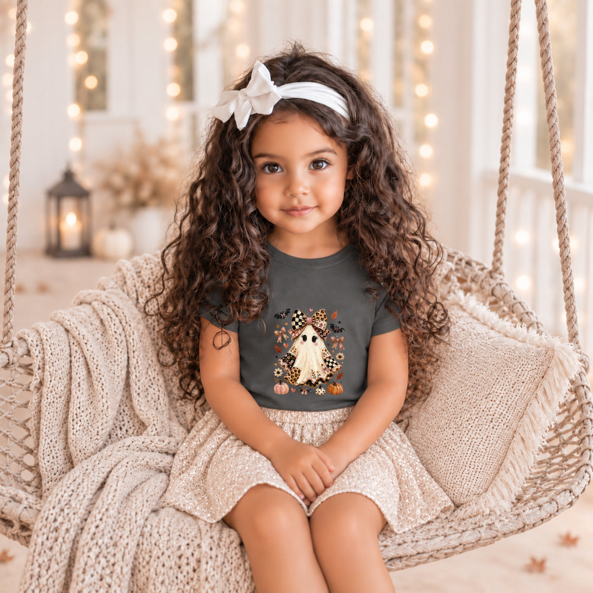 Coquette Ghost Halloween Tee – Toddler