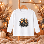 Lace Bow Pumpkin Halloween Long Sleeve – Toddler