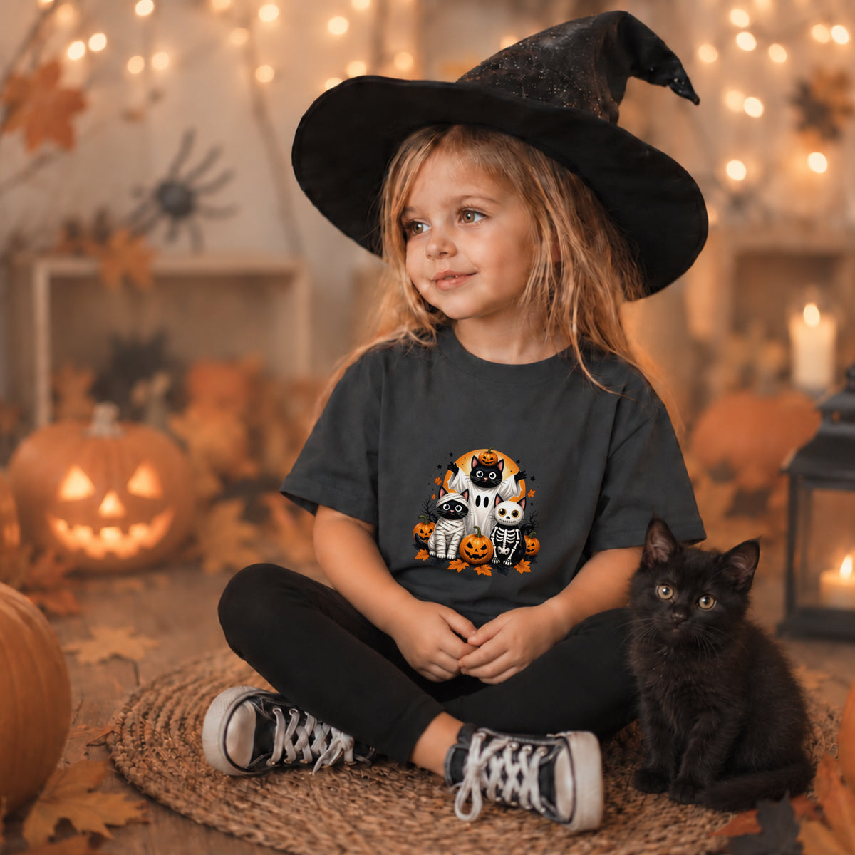 Spooky Cats Halloween Tee – Toddler