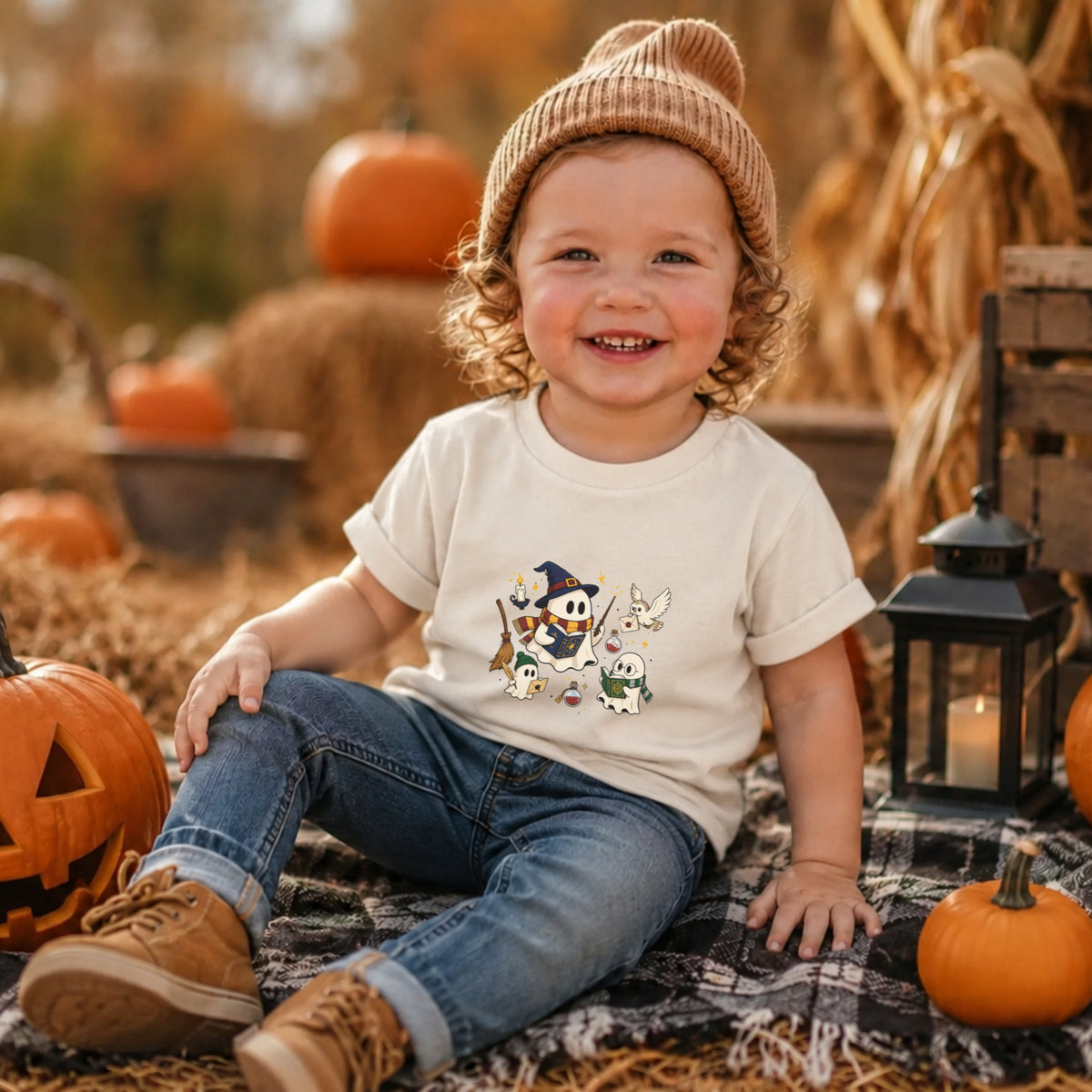 Spooky Reading Ghost Halloween Tee – Toddler