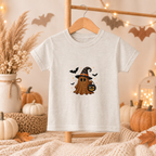 Leopard Ghost Witch Halloween Tee – Toddler