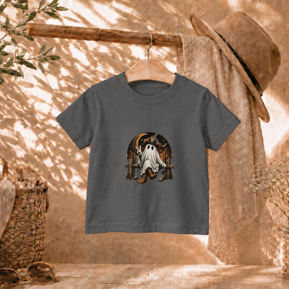 Western Ghost Cowboy Halloween Tee – Toddler