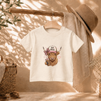 Hot Mess Highland Cow Fall Tee – Toddler