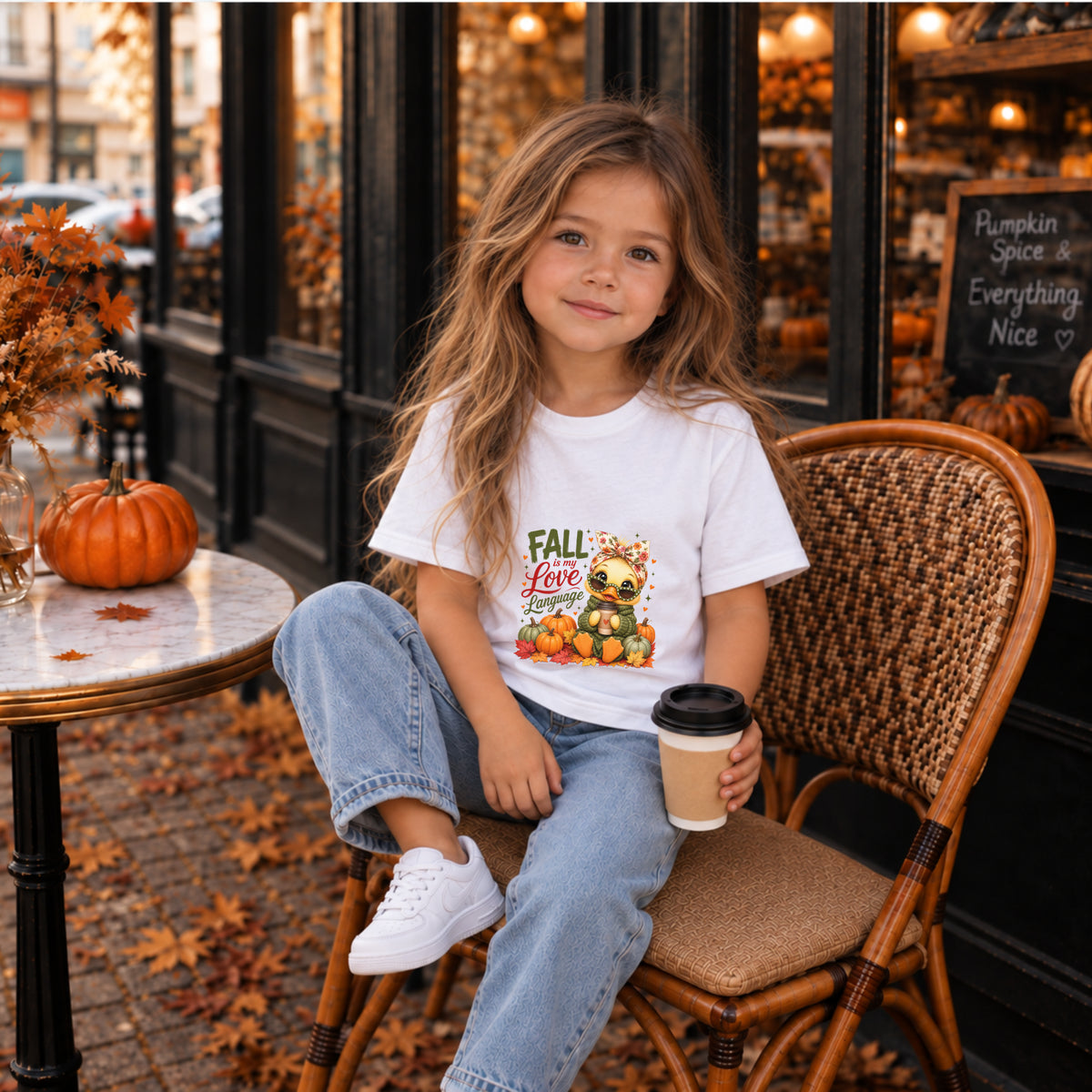 Fall Love Language Duck Tee – Toddler