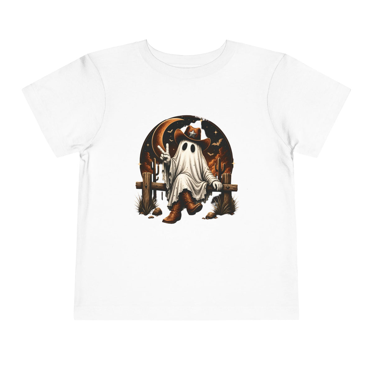 Western Ghost Cowboy Halloween Tee – Toddler