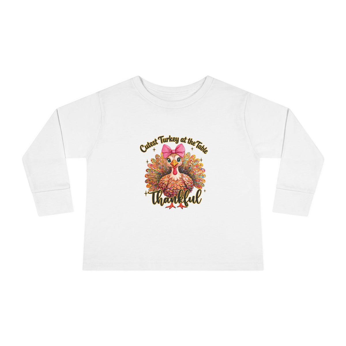 Glitter Turkey Thanksgiving Long Sleeve – Toddler