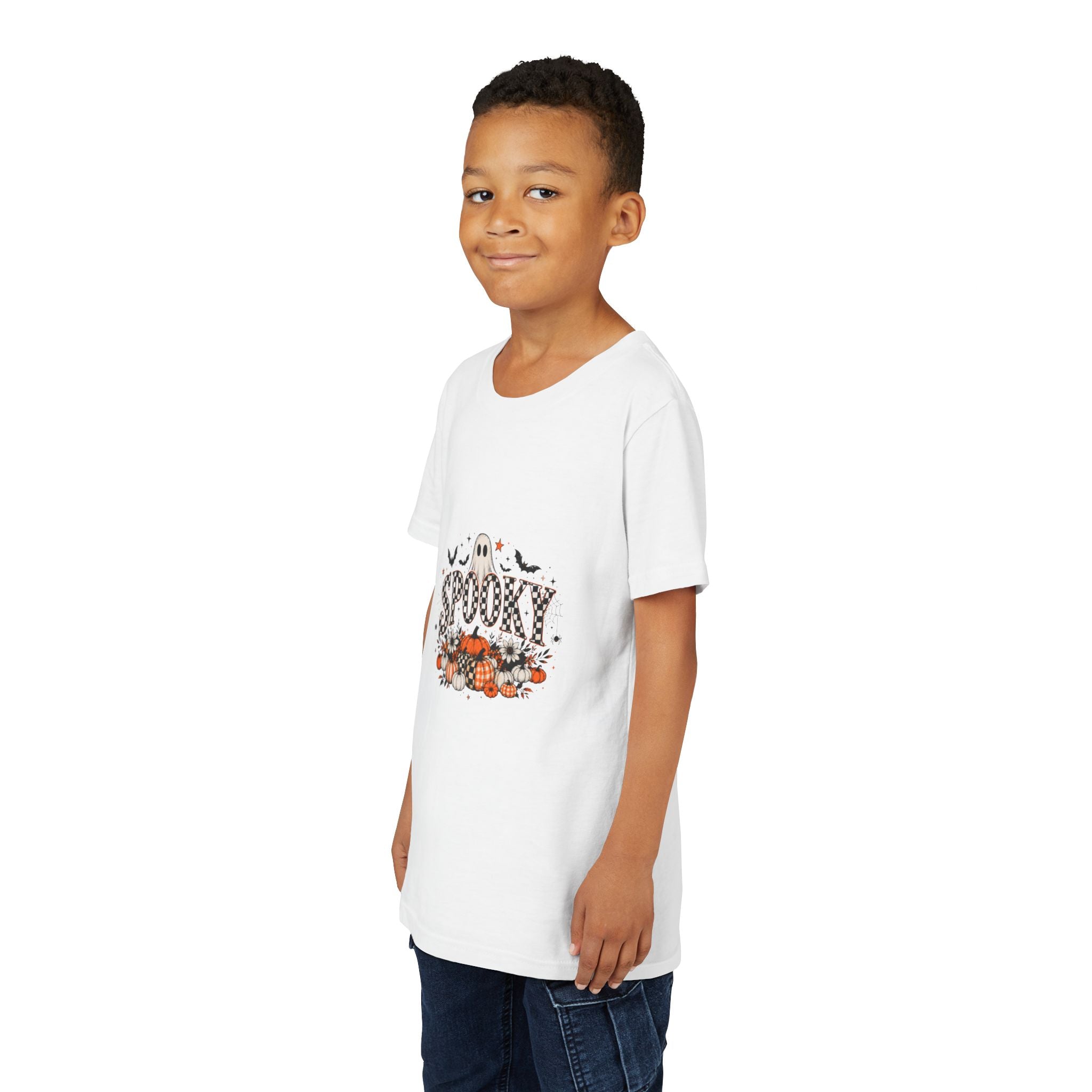 Youth Spooky Ghost Halloween Graphic Tee