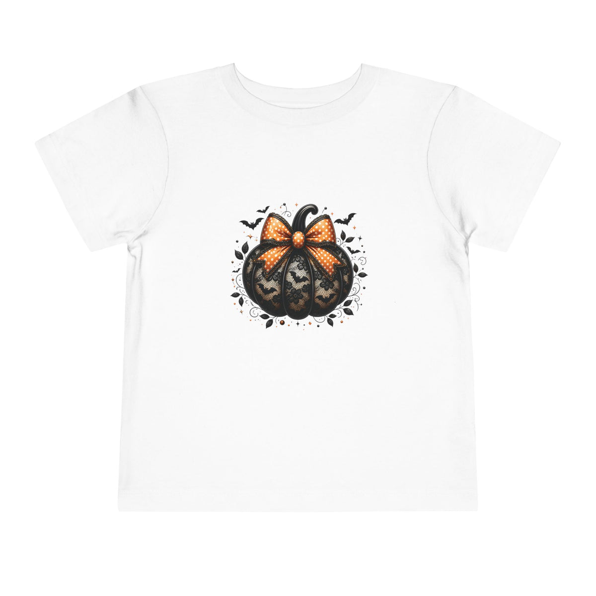 Lace Bow Pumpkin Halloween Tee – Toddler