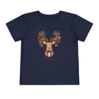 Coquette Reindeer Christmas Personalized Tee – Toddler
