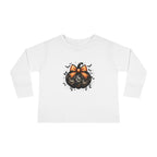 Lace Bow Pumpkin Halloween Long Sleeve – Toddler