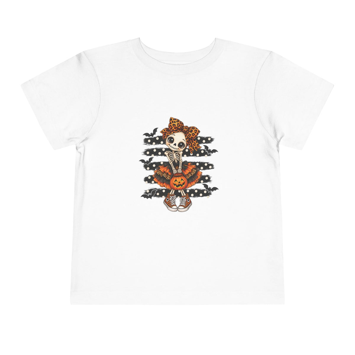 Skeleton Girl Halloween Tee – Toddler