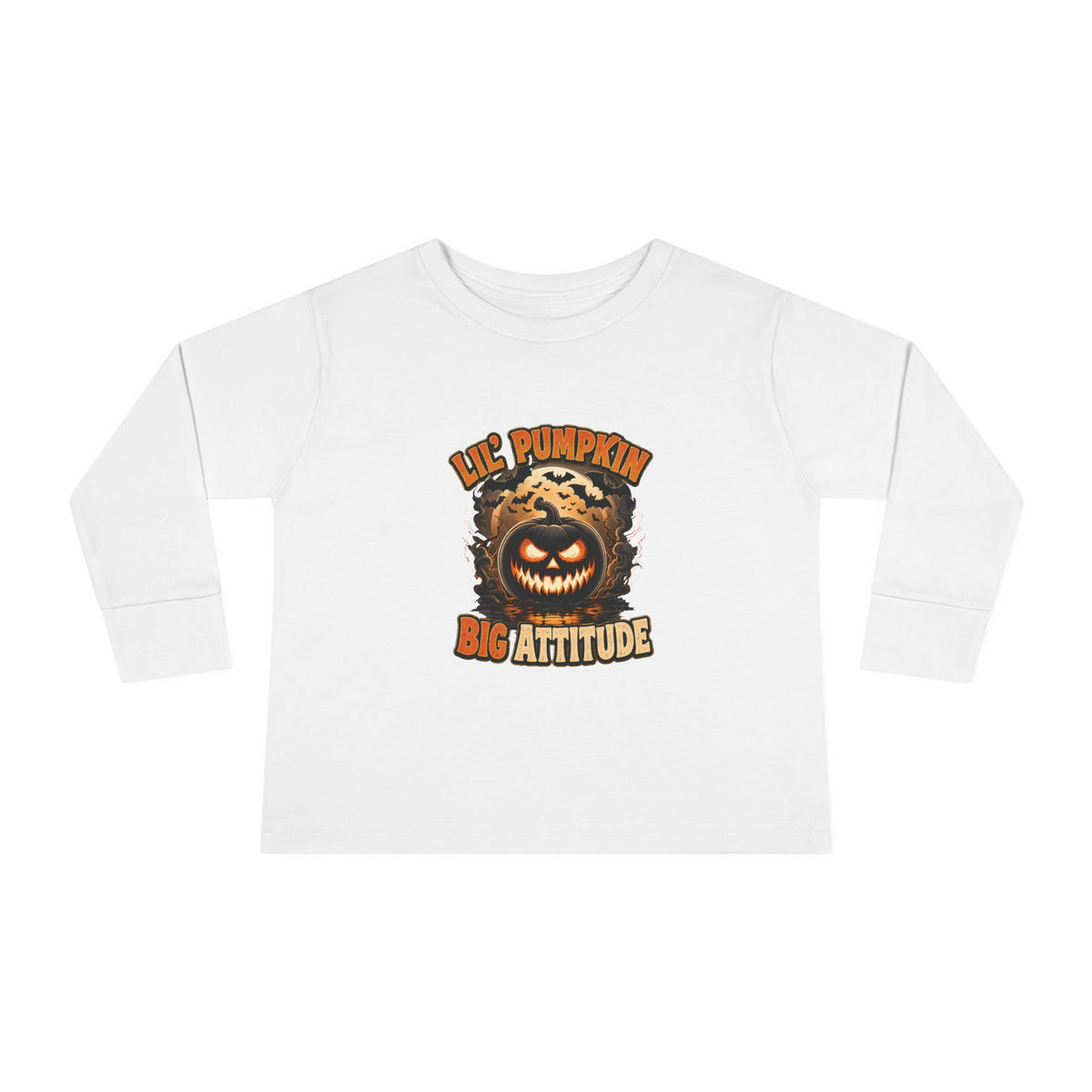 Spooky Scary Pumpkin Halloween Long Sleeve – Toddler